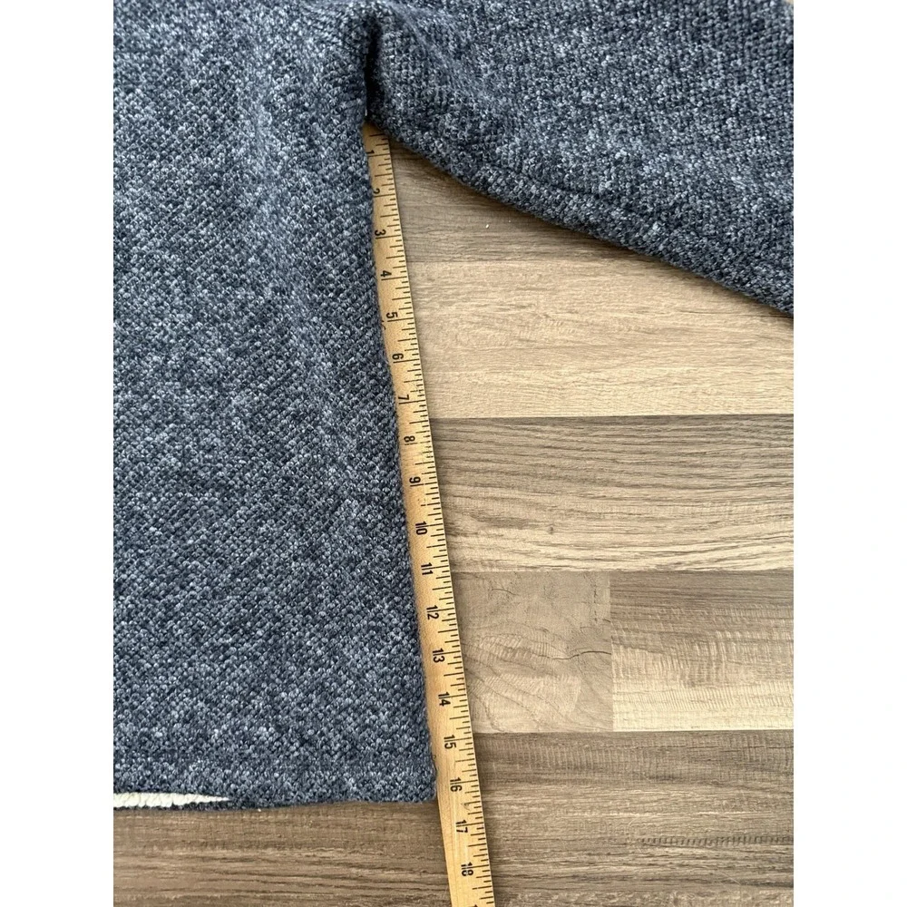 Orvis Sherpa Lined 1/4 Quarter Zip Blue‎ Grey Pullover Fleece Sweater Men's XL
